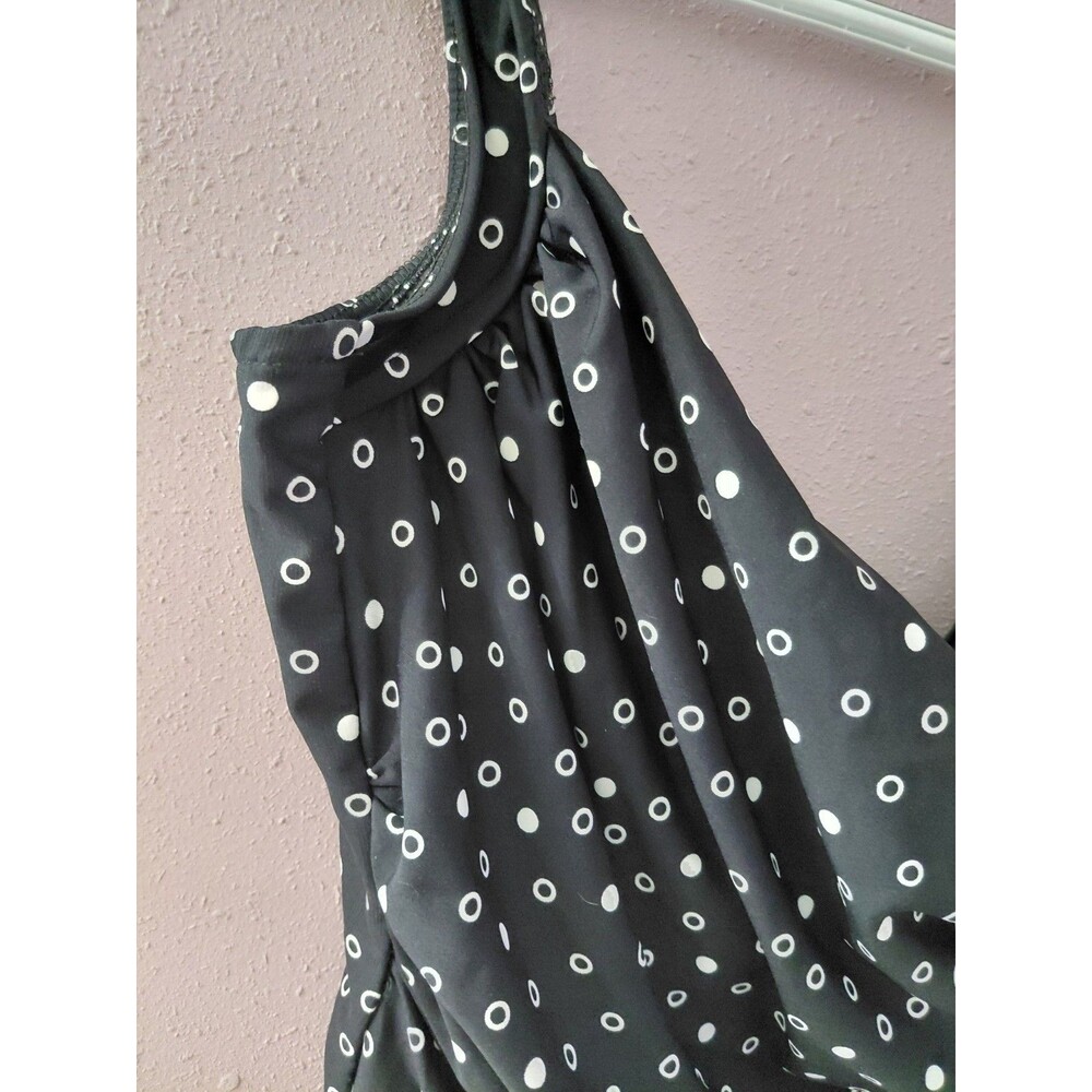 Miraclesuit Underwire Bra One Piece Black/White Circle Swimsuit Women’s 14 - Picture 2 of 13
